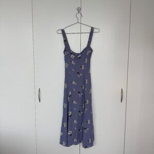 Reformation Peridot Lavender Floral Midi Dress